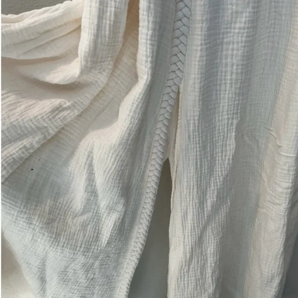 Aya Sacred Wear Off-White Simple Organic Cotton Boho Wedding Maxi Dress XS-L - Picture 7 of 13